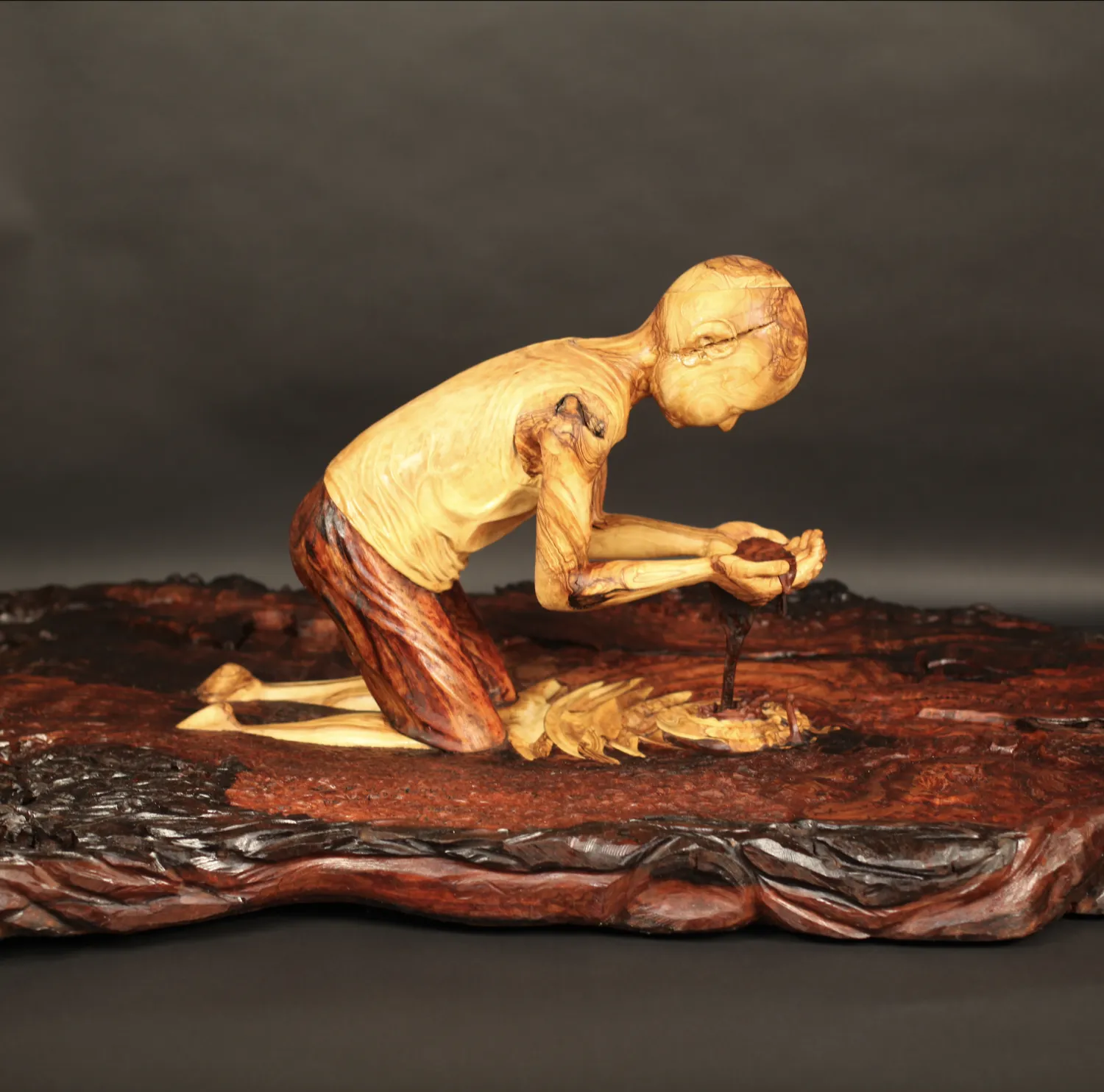 Pabulum, a wood sculpture by Vincent Pane