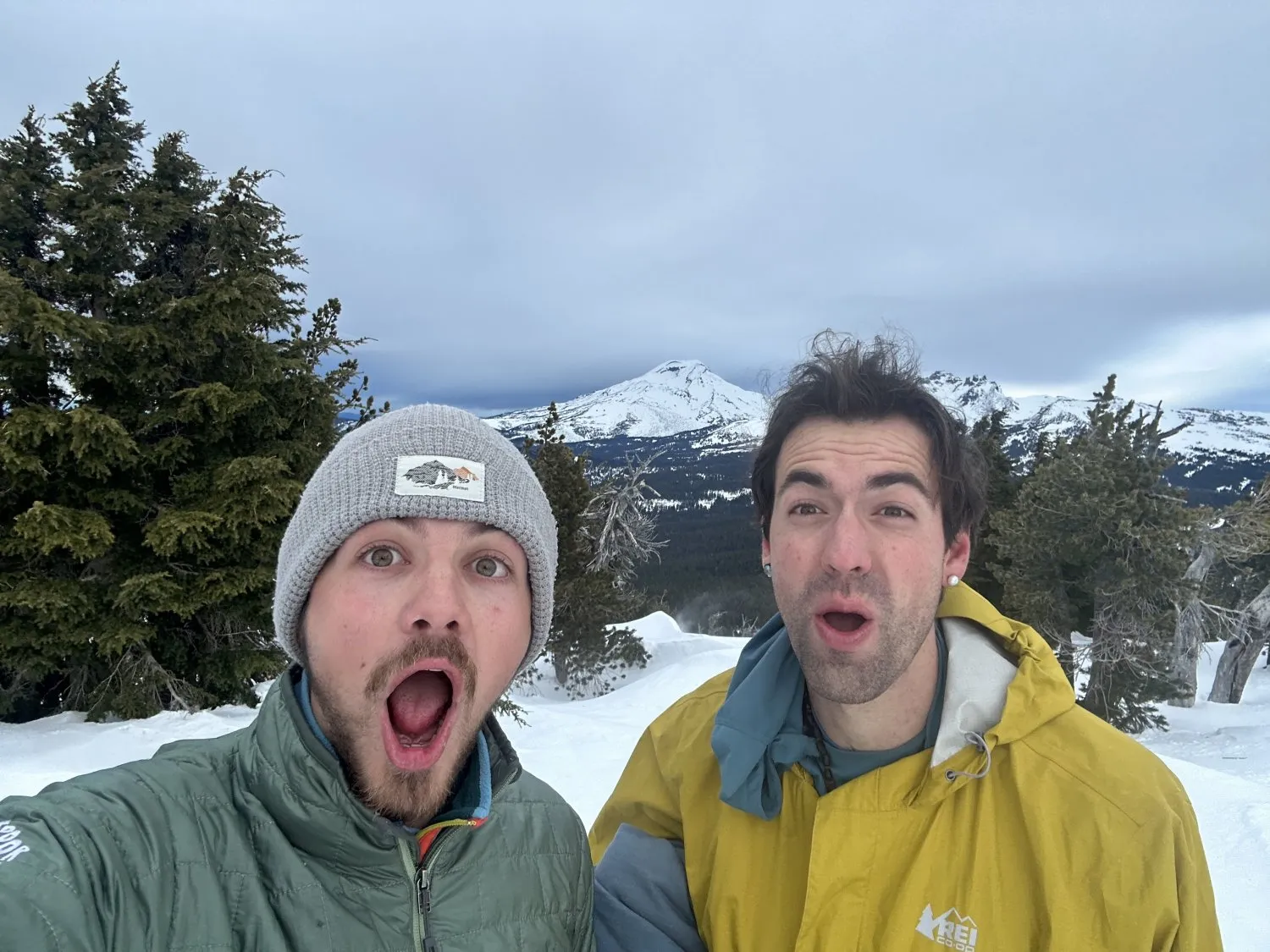 Vince, In the snow with friends